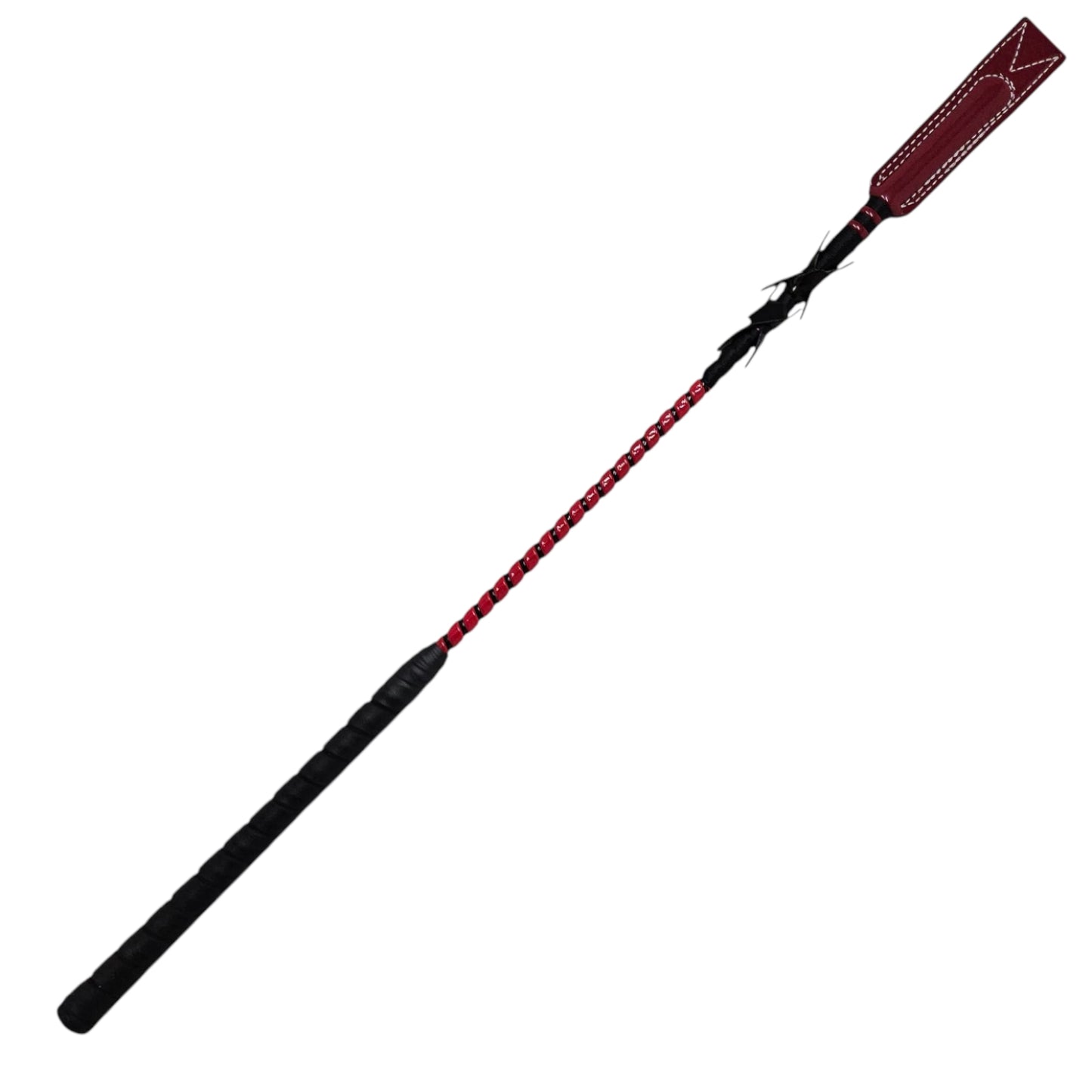 JDW 27-inch horse racing jockey whip in red, European style with custom engraving option