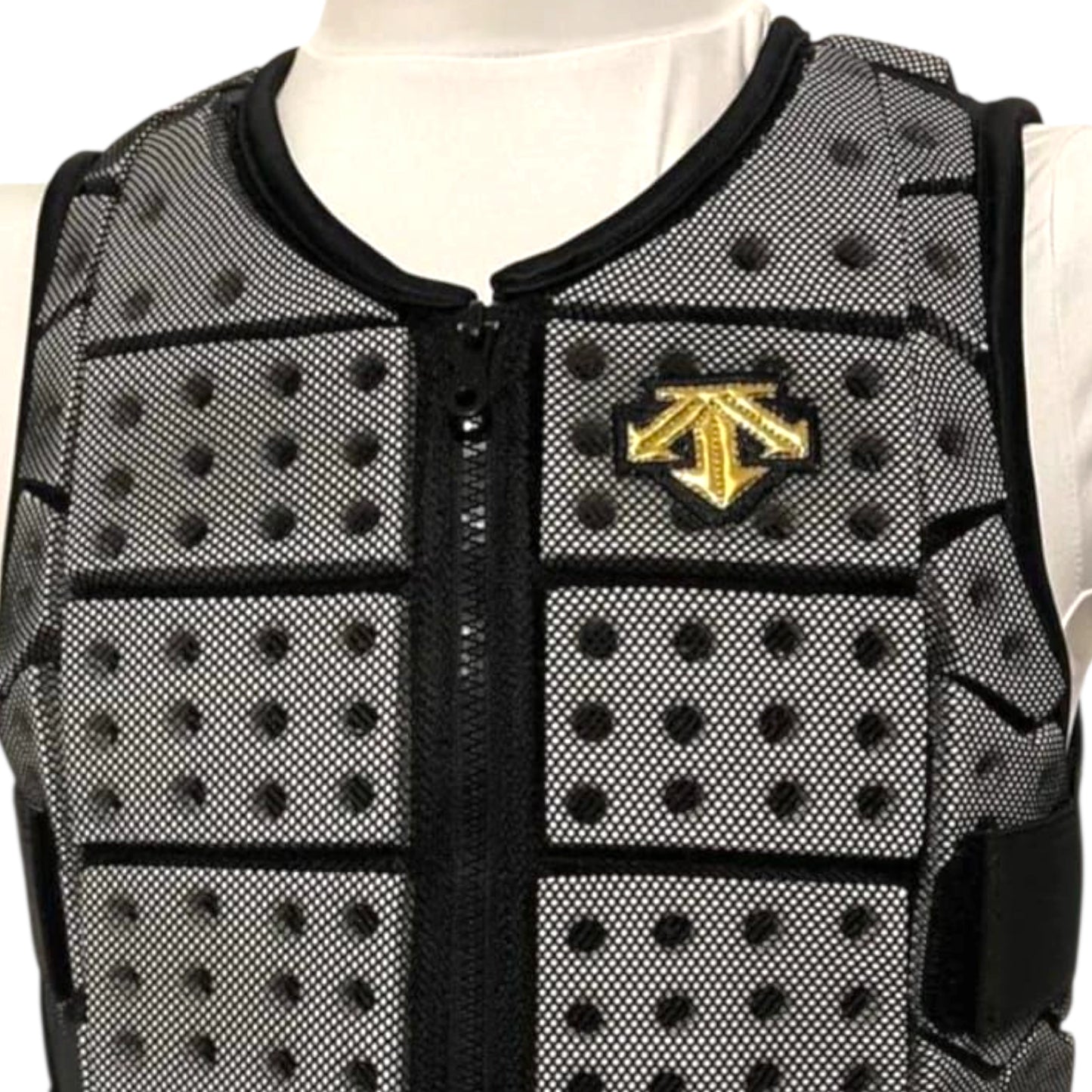 OBR red feather air non-rated riding vest for jockeys, available in adult XS, S, and M sizes