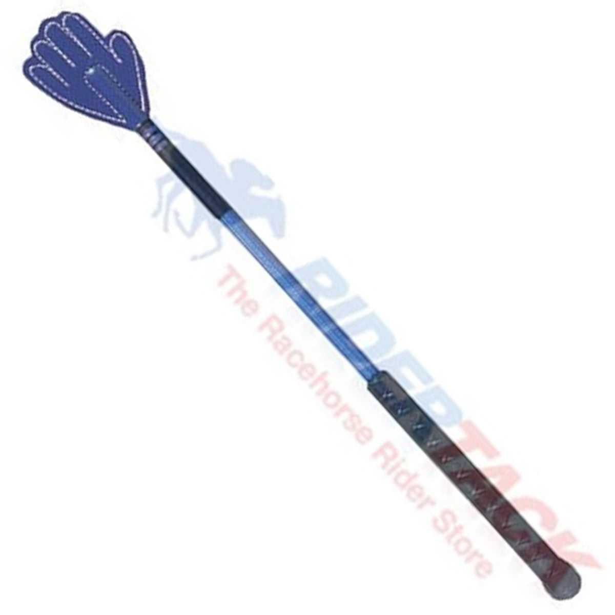 GT Hand Flapper Whip 22 inch with molded rubber grip, available in blue, black, and purple colors.