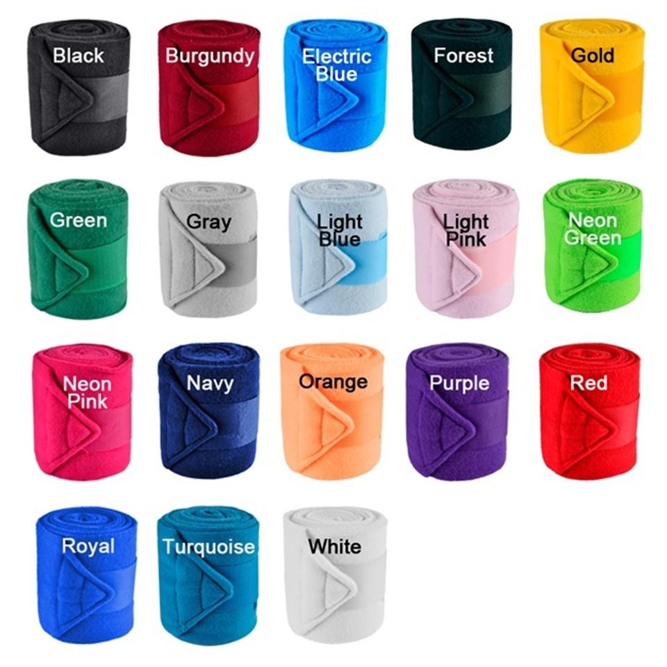 JMI stretchable soft horse leg wraps in red, ideal for exercise and equestrian training