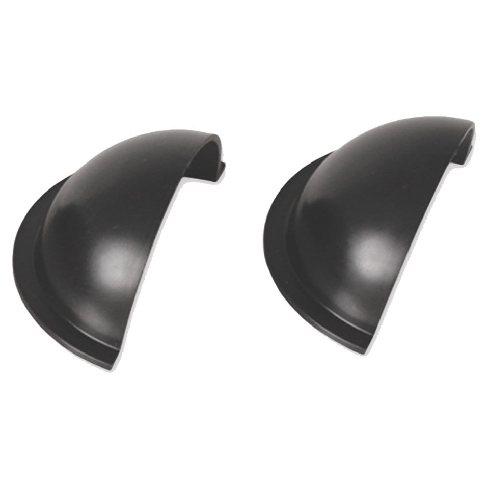 JMI durable full-size replacement blinker cups in white and black sew-on style