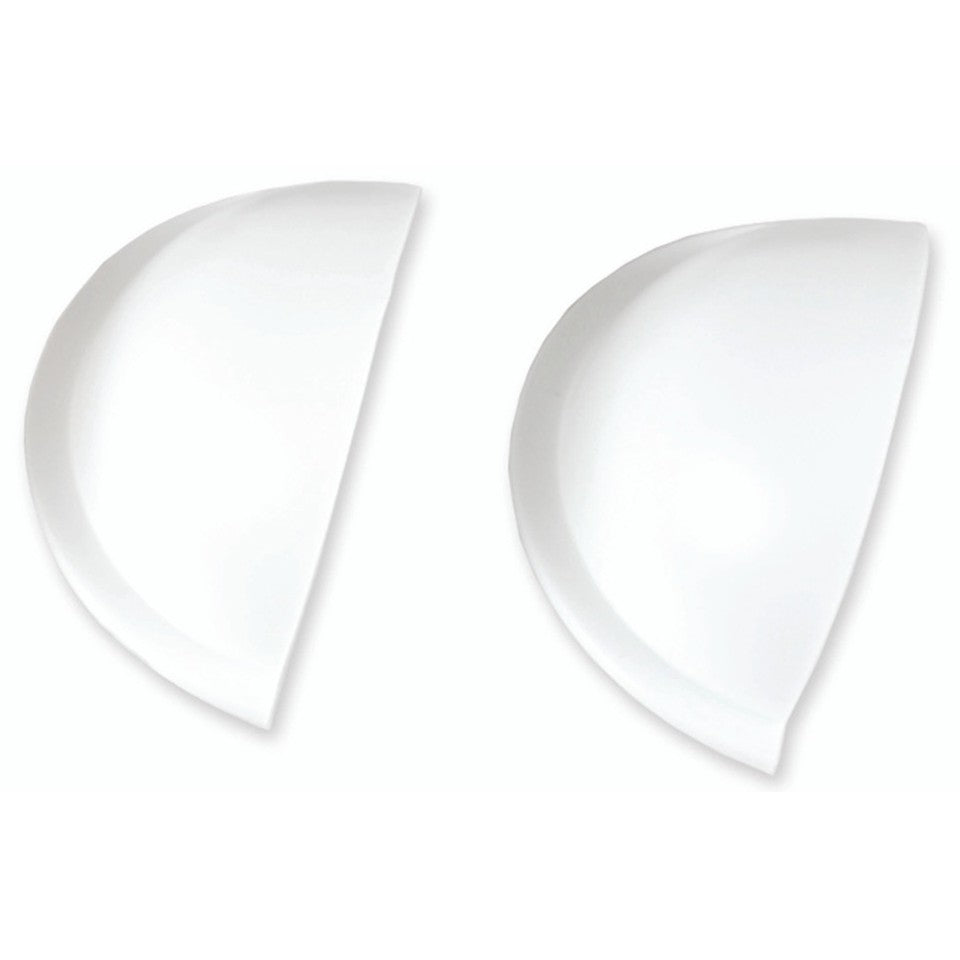 JMI durable white full size sew-on blinker cups for equestrian gear