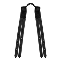 JMI black leather exercise saddle billet straps, 1-inch nylon reinforced for durability