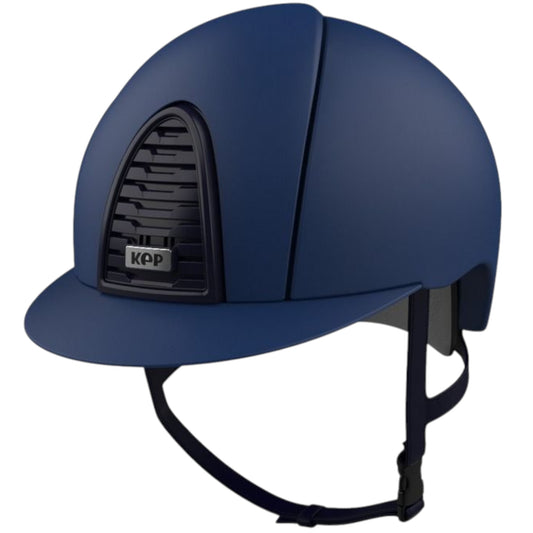 KEP Cromo Matt 2.0 riding helmet in matte black, featuring air control system and eco-leather chinstrap