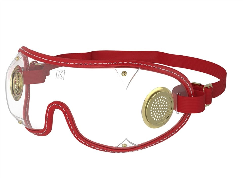 Kroops ORIGINAL <br/>| Jockey Goggle, Clear Lens, Red