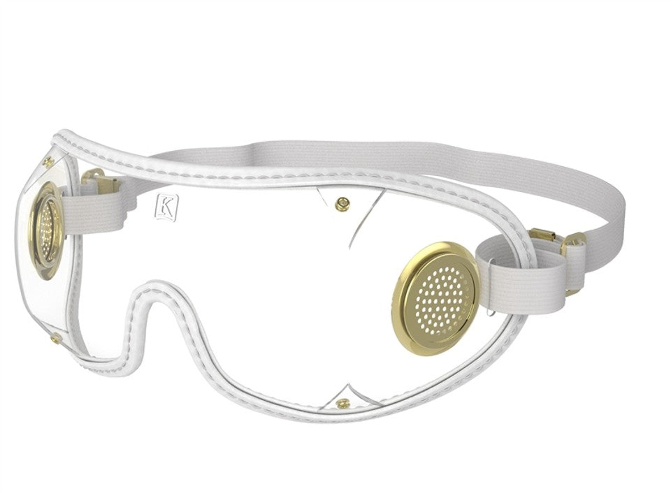 Kroops ORIGINAL <br/>| Jockey Goggle, Clear Lens, White