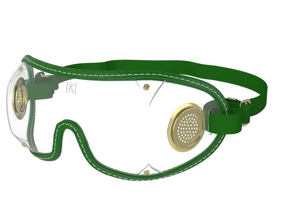 Kroops ORIGINAL <br/>| Jockey Goggle, Clear Lens, Green