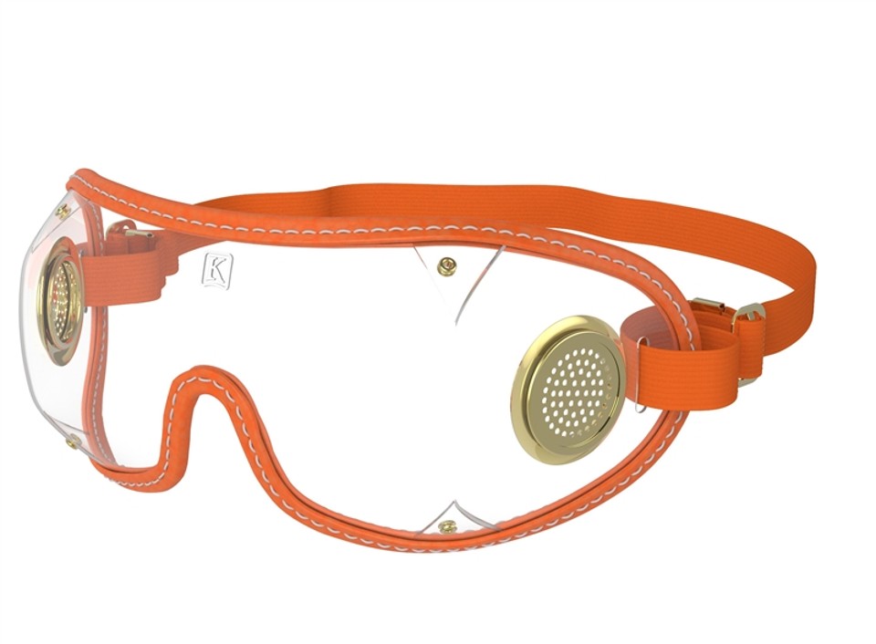 Kroops ORIGINAL <br/>| Jockey Goggle, Clear Lens, Orange