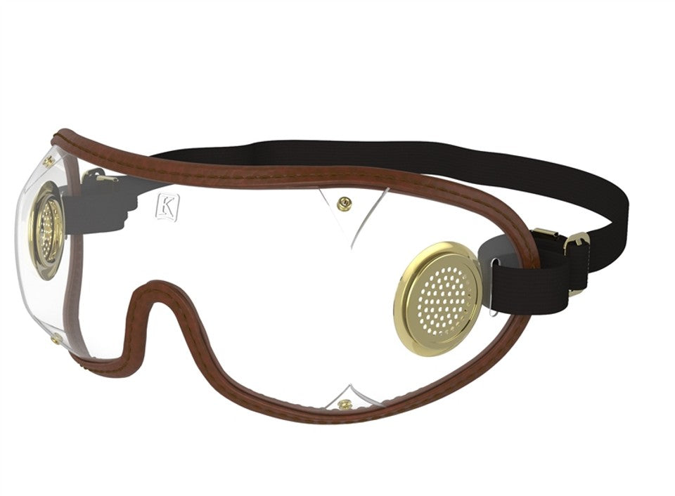 Kroops ORIGINAL <br/>| Jockey Goggle, Clear Lens, Brown