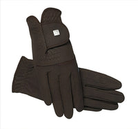 SSG black synthetic leather horse riding gloves, breathable and comfortable, available in sizes 5, 6, and 7