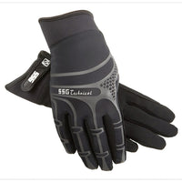 White SSG 8500 Technical Riding Gloves with Coolmax breathable palm and black Aquasuede detailing