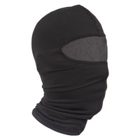 ZAN black stretch nylon polyester riding face mask for cycling, one size fits most, comfortable fit for equestrians.