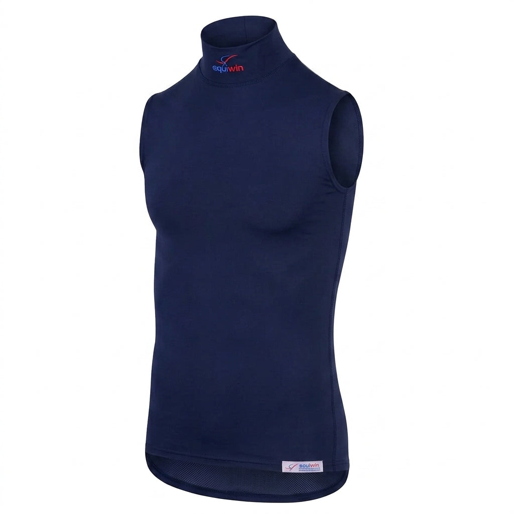 Camiseta de montar sin mangas Equiwin RIDEFIT de licra con cuello alto
