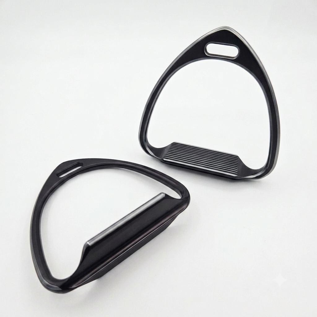 Estribos de carrera Equiwin Titanium Platform - Herraduras de jinete profesional