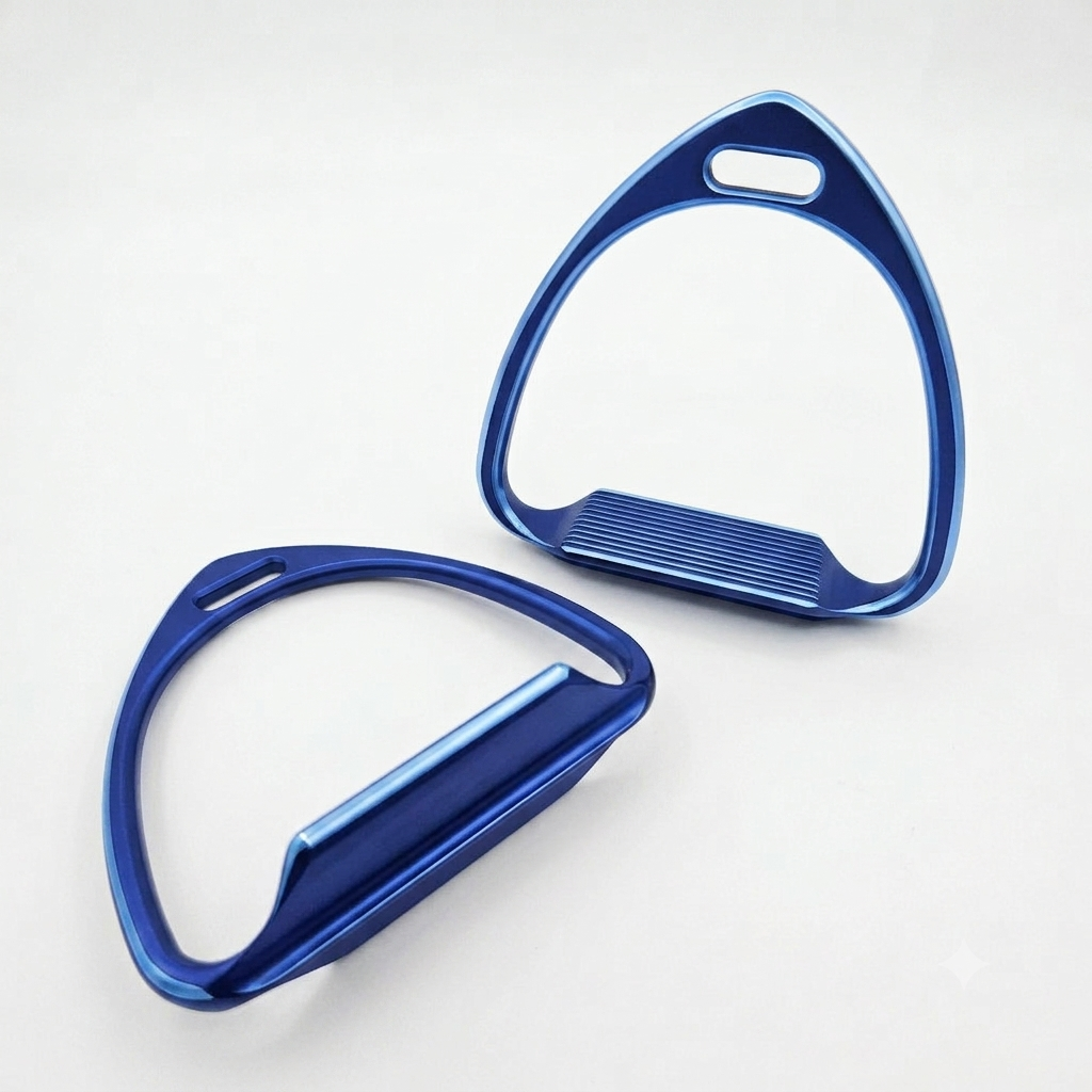 Estribos de carrera Equiwin Titanium Platform - Herraduras de jinete profesional