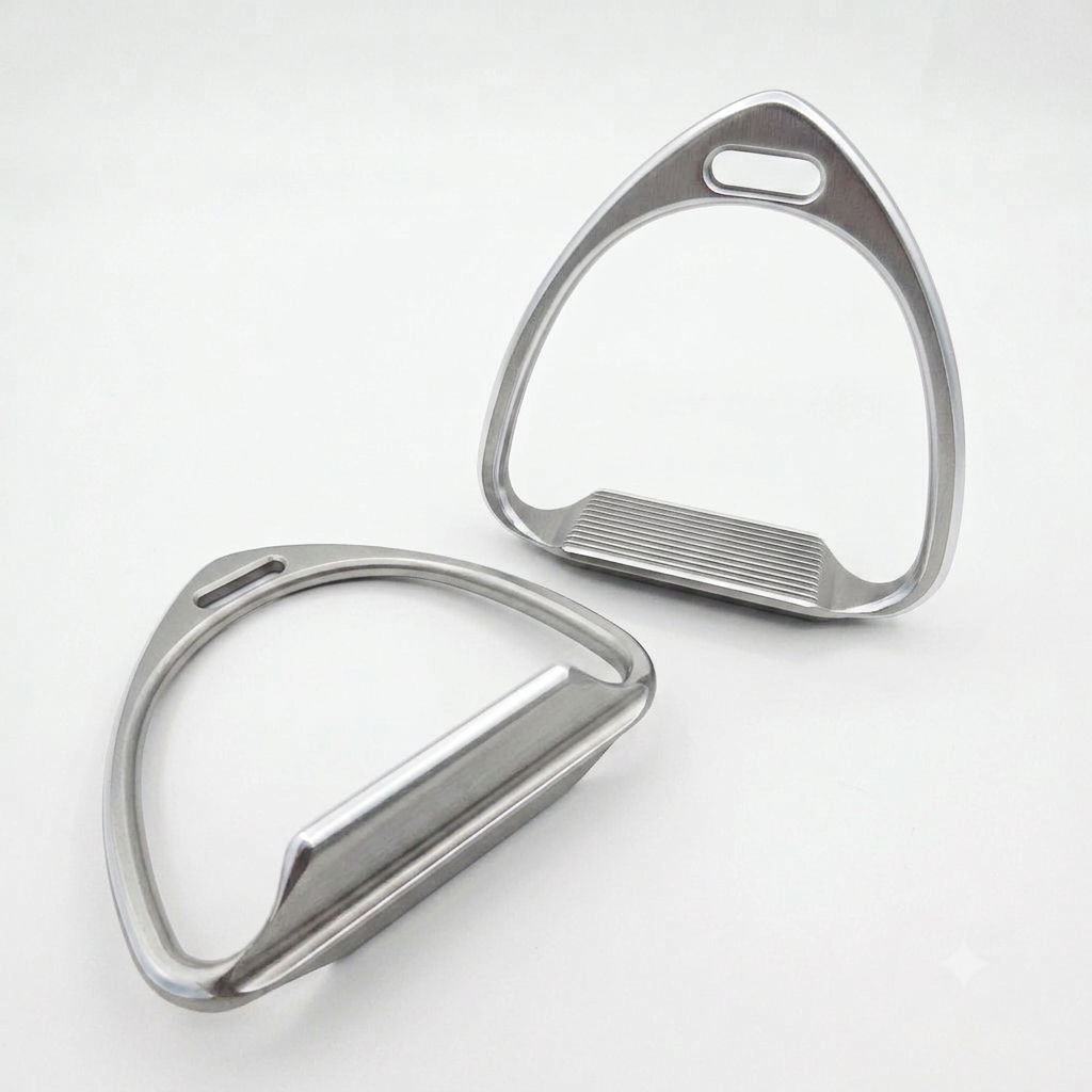 Estribos de carrera Equiwin Titanium Platform - Herraduras de jinete profesional