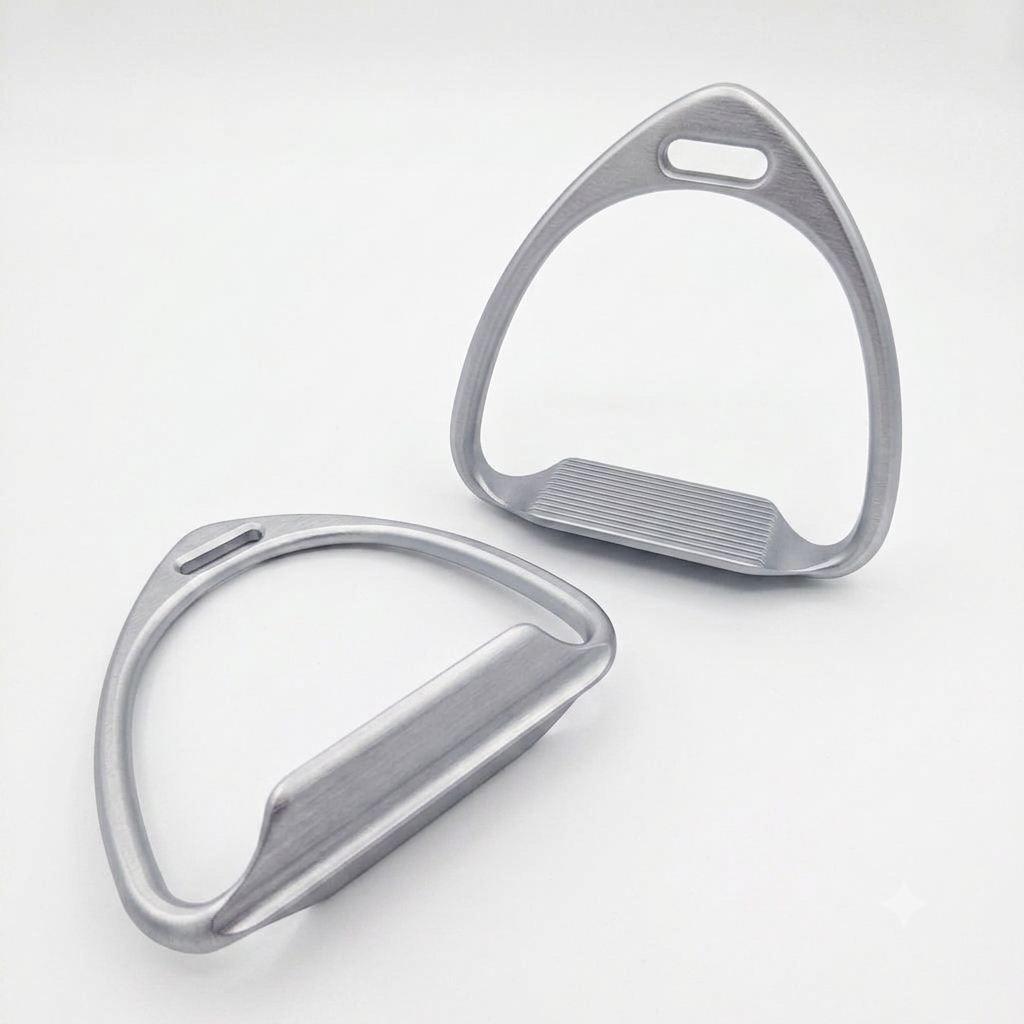 Estribos de carrera Equiwin Titanium Platform - Herraduras de jinete profesional