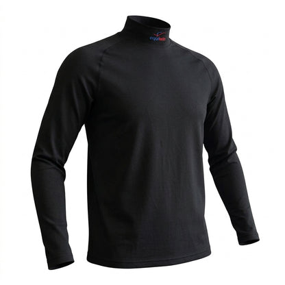 Camiseta de montar de cuello alto de algodón Equiwin - Camiseta de jockey de manga larga