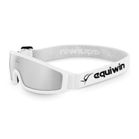 Equiwin BIJOU red frame anti-fog goggles with red mirror lens, featuring adjustable headband for comfort