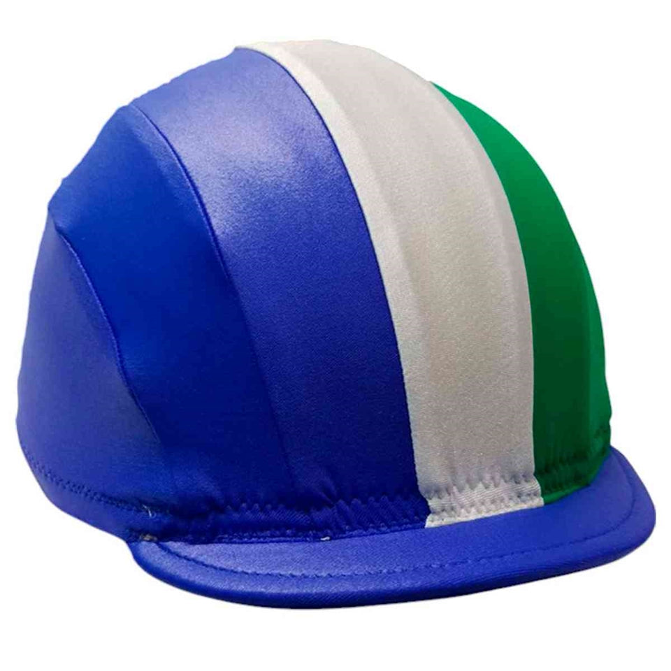 Equiwin BIGHELM Striped Lycra Helmet Cover - Stretchy Arc Design
