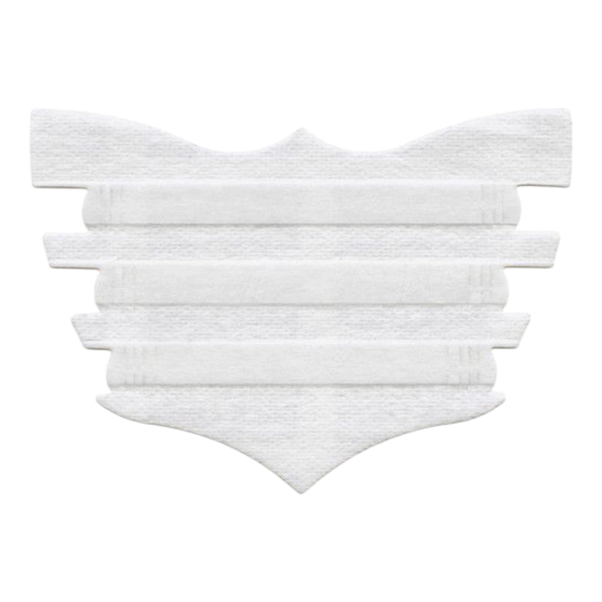 White cotton facial mask with multiple layers for enhanced protection.