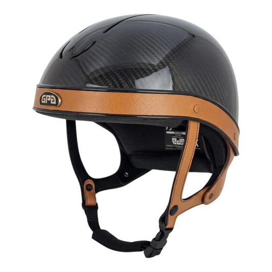 GPA Global Hybrid Carbon Jockey Helmet - Lightweight French Racing Skull Cap with Carbon Shell