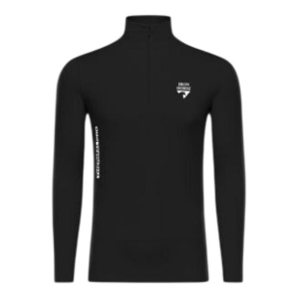 White ½-zip thermal skivvy by Iron Horse with 2.5-inch turtleneck collar, ideal for cold weather riding.