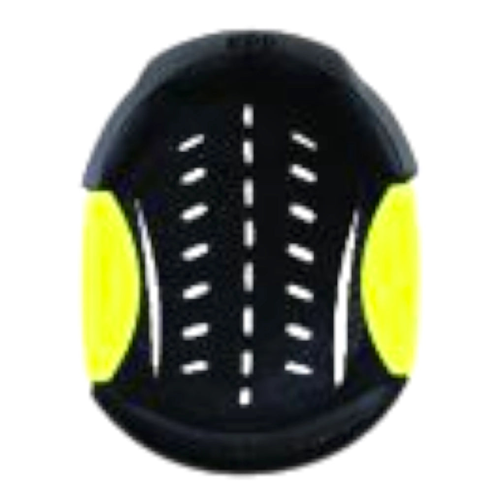 KEP E-Light washable inner pad in recycled material, oval and narrow shapes, compatible with various helmet sizes.
