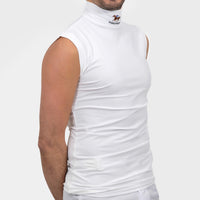 Camisa sin mangas sintética blanca Ornella Prosperi