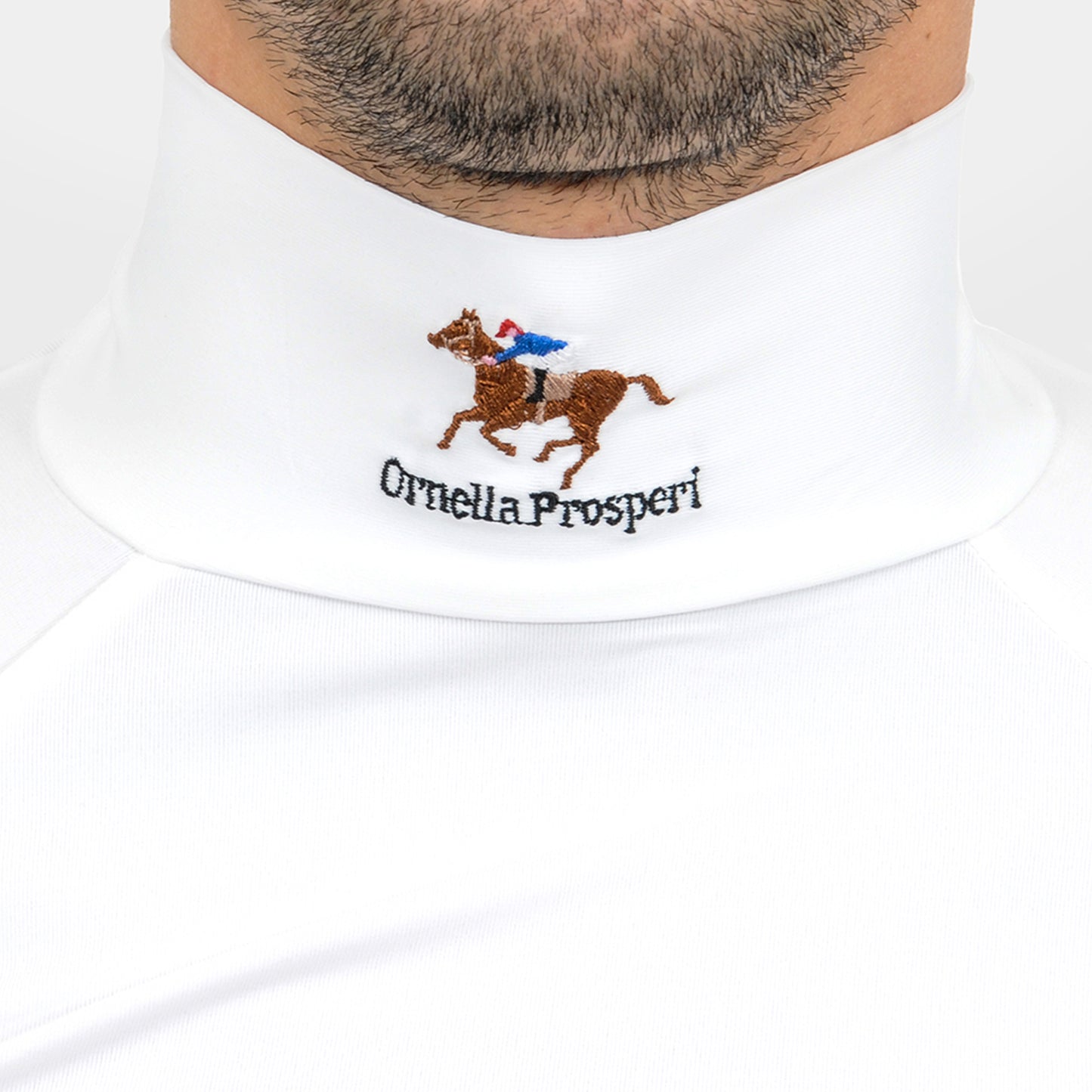 Camisa sin mangas sintética blanca Ornella Prosperi
