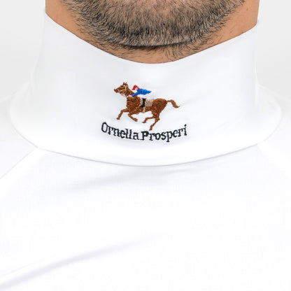 Camisa sin mangas sintética blanca Ornella Prosperi