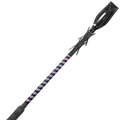JMI TriColor Fiberglass Racing Whip - Golf Grip Handle