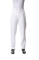 White TKO long mud pants for jockeys, designed for rain protection and comfortable riding