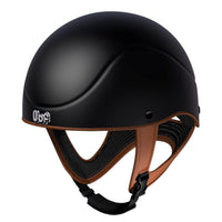 UOF PROTECTOR EVO RACE helmet in red synthetic-matt with adjustable harness, size 52 cm for jockeys.