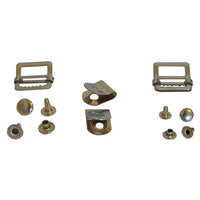 OBR helmet hardware kit with various spare parts for jockey helmets in assorted colors