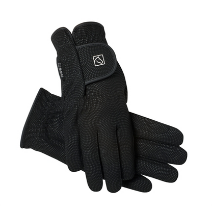 SSG 2150 black fleece-lined digital winter horse riding gloves for all-weather use