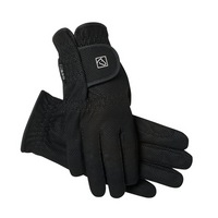 SSG 2150 black fleece-lined digital winter horse riding gloves for all-weather use