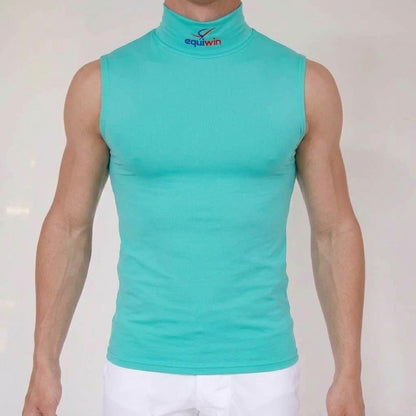 Camiseta de equitación sin mangas de cuello alto Equiwin ElastiLite - Lycra