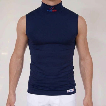 Camiseta de equitación sin mangas de cuello alto Equiwin ElastiLite - Lycra