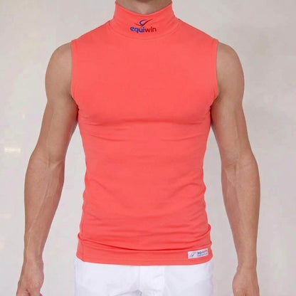 Camiseta de equitación sin mangas de cuello alto Equiwin ElastiLite - Lycra