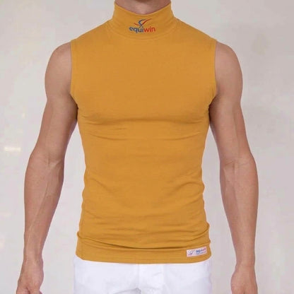 Camiseta de equitación sin mangas de cuello alto Equiwin ElastiLite - Lycra