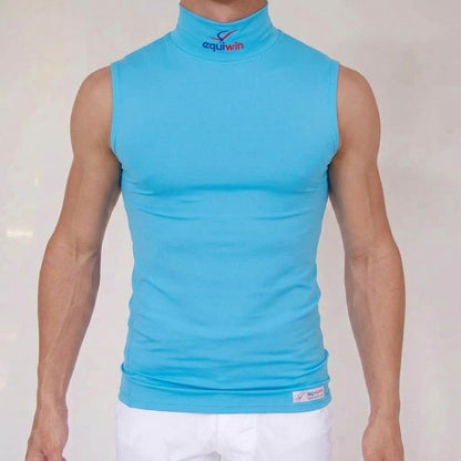 Camiseta de equitación sin mangas de cuello alto Equiwin ElastiLite - Lycra