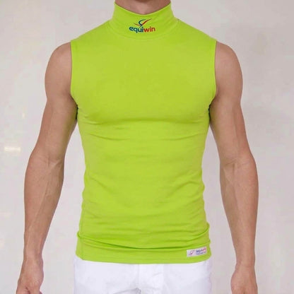 Camiseta de equitación sin mangas de cuello alto Equiwin ElastiLite - Lycra