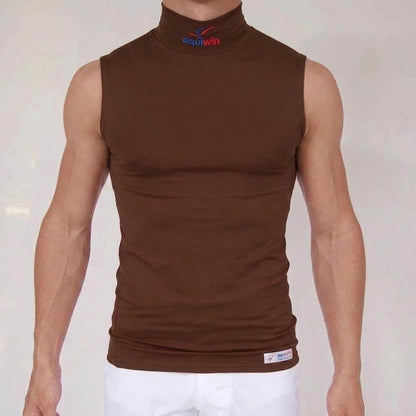 Camiseta de equitación sin mangas de cuello alto Equiwin ElastiLite - Lycra