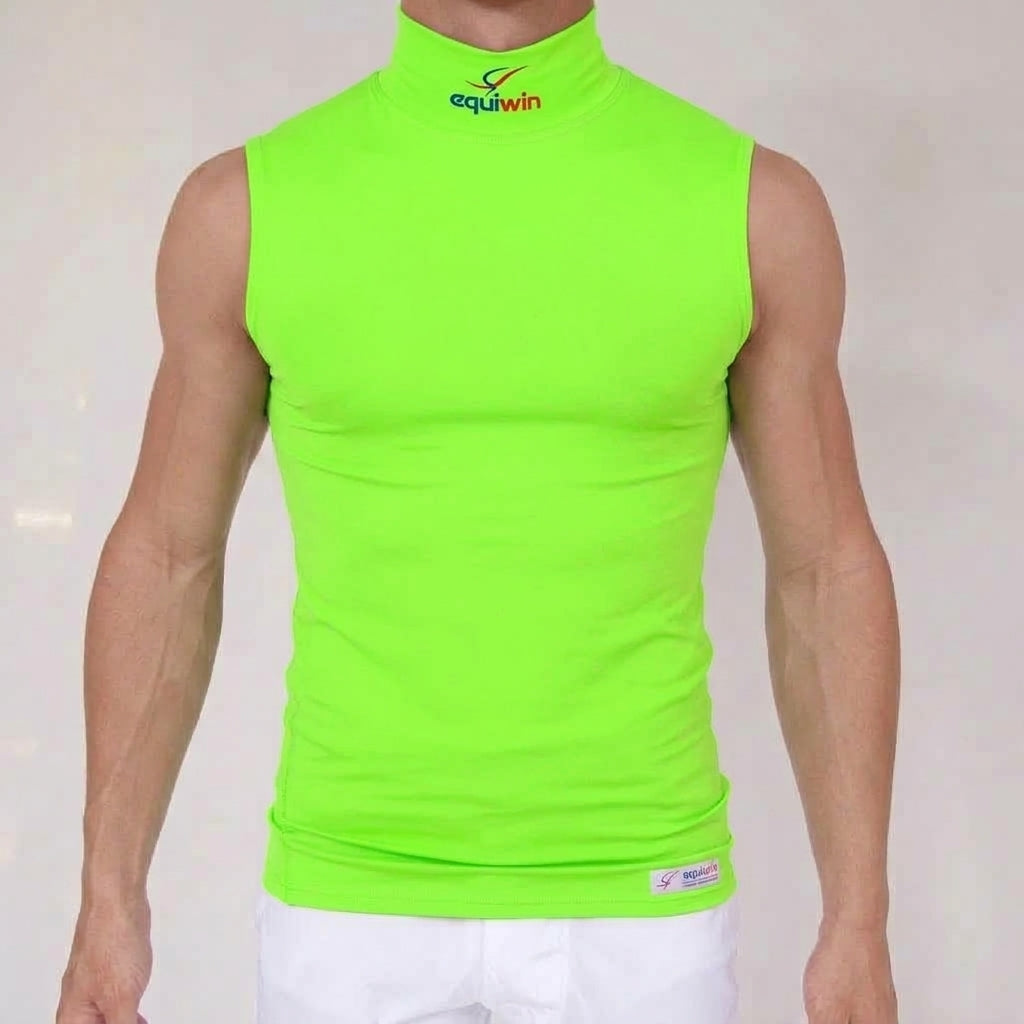 Camiseta de equitación sin mangas de cuello alto Equiwin ElastiLite - Lycra