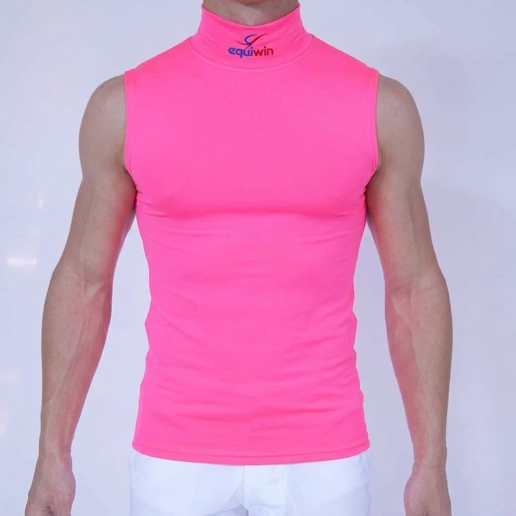 Camiseta de equitación sin mangas de cuello alto Equiwin ElastiLite - Lycra