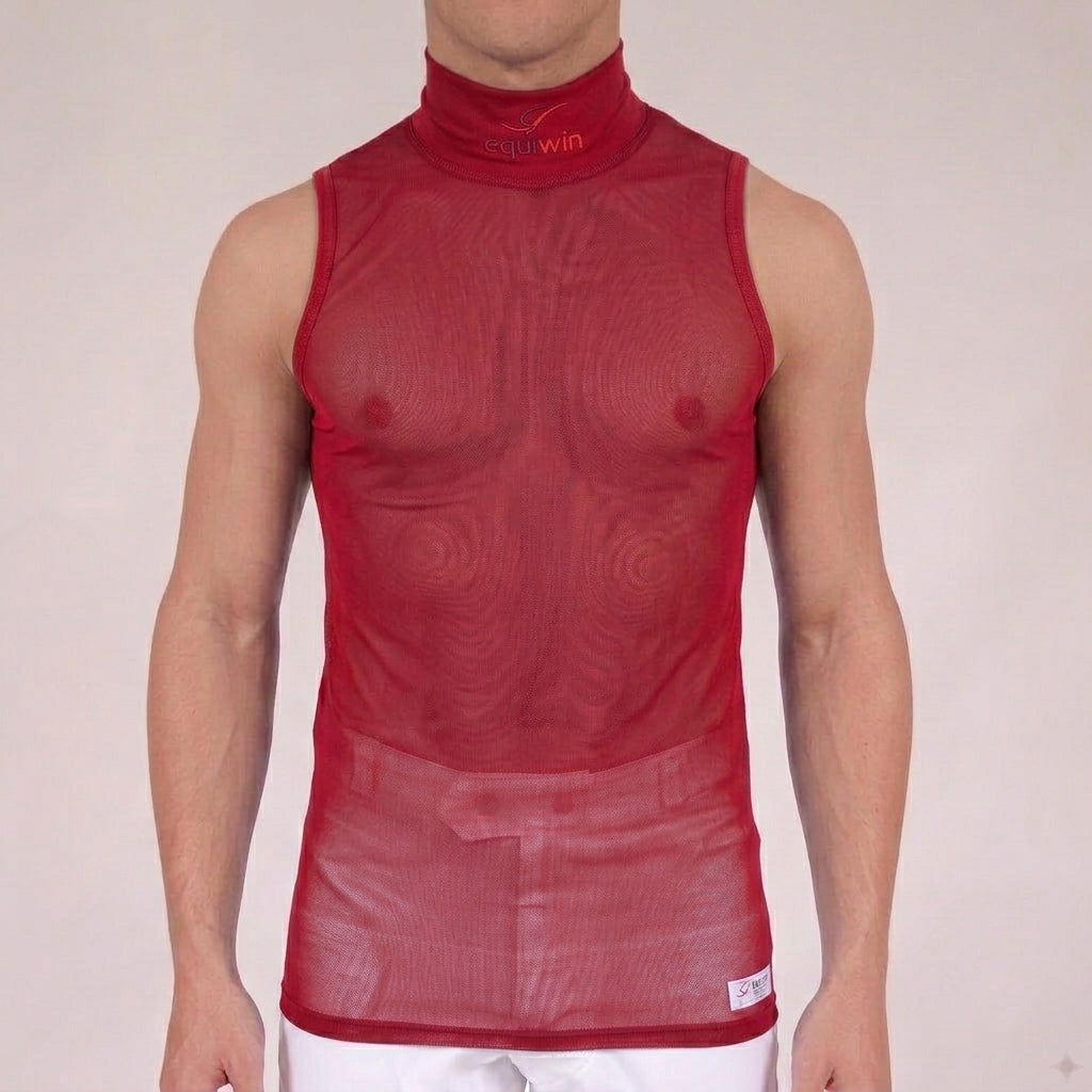 Camisa sin mangas de cuello alto de poliéster de malla fría MICROMESH Equiwin