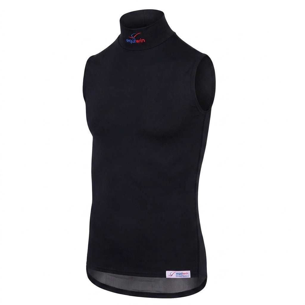 Camiseta de montar sin mangas Equiwin RIDEFIT de licra con cuello alto