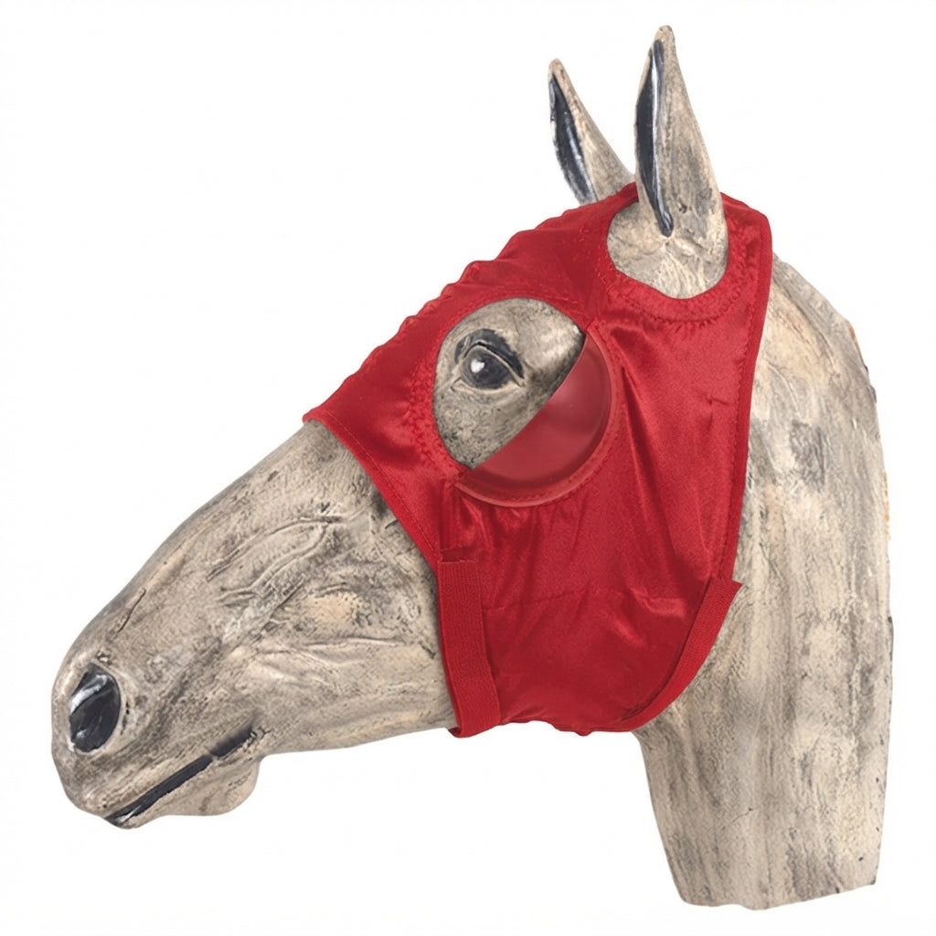 JMI Lightweight Satin Horse Blinker Hood Without Ears - Racing